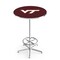 Holland Bar Stool Co 42" Chrome Virginia Tech Pub Table L216C4228VATech - alternate 1